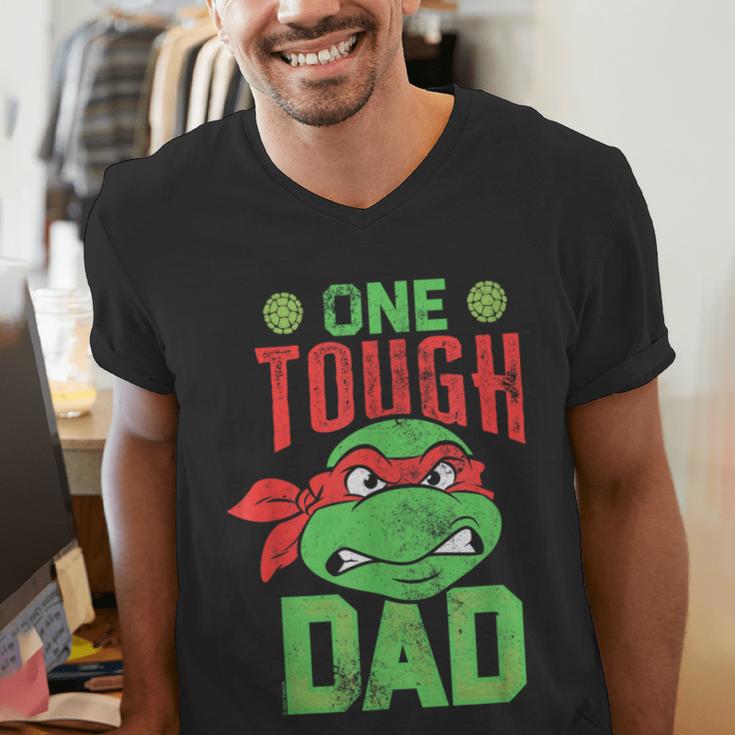 Teenage Mutant Ninja Turtles Father's Day One Tough Dad Men's V-Neck T-Shirt