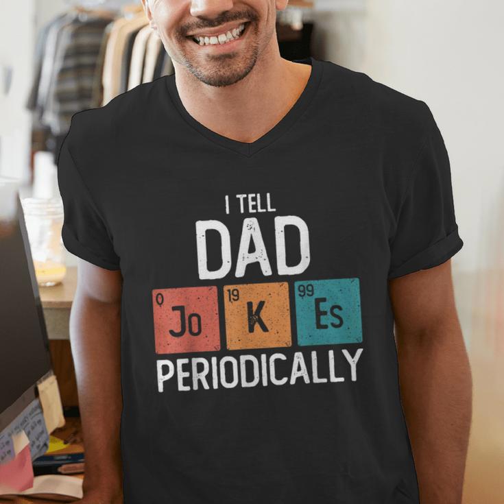 I Tell Dad Jokes Periodically Fathers Day Chemical Men's V-Neck T-Shirt