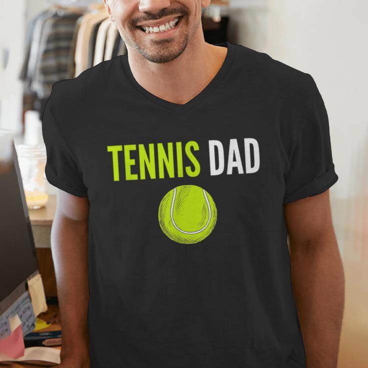 Tennis Dad For Men Tennis Dad Humor Tennis Lover Men's V-Neck T-Shirt