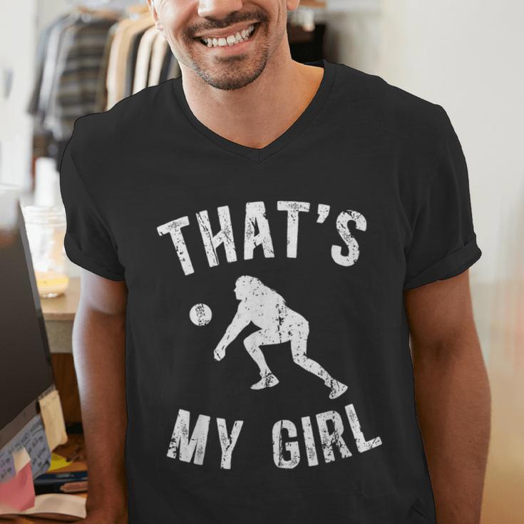 That's My Girl Volleyball Dad Of A Volleyball Player Father Men's V-Neck T-Shirt