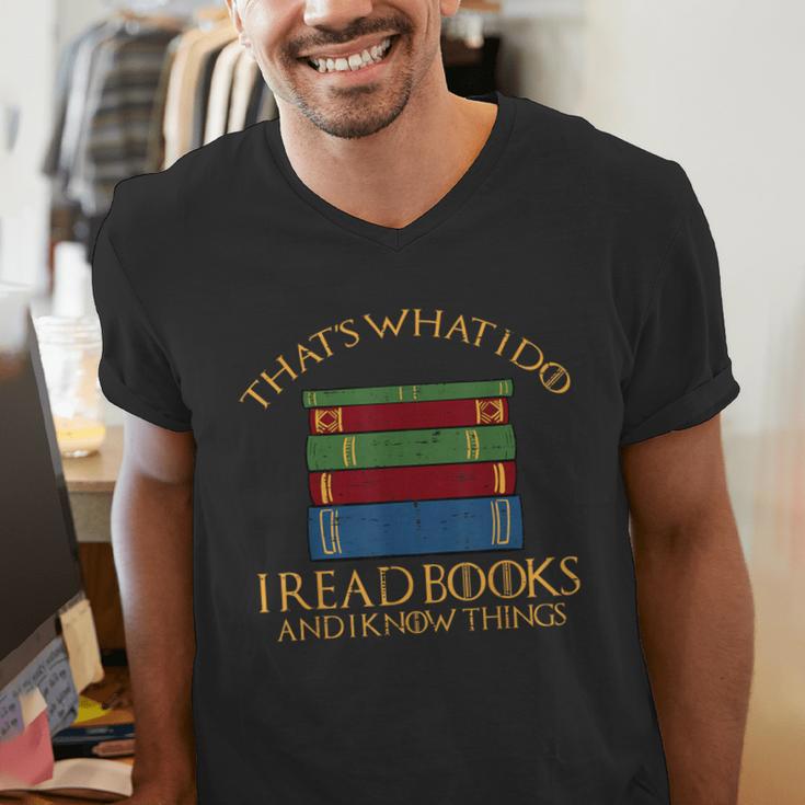 Thats What I Do Read Reading Book Librarian Across America Men's V-Neck T-Shirt