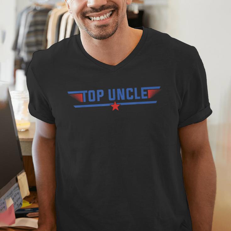 Top Uncle Favorite Best Brother Dad Relatives Niece Nephew Men's V-Neck T-Shirt