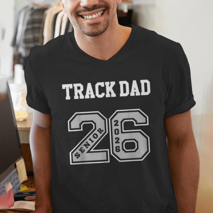 TRACK DAD 2026 SENIOR TRACK DAD SENIOR CLASS 26 Men's V-Neck T-Shirt TRACK DAD 2026 SENIOR TRACK DAD SENIOR CLASS 26 Men's V-Neck T-Shirt
