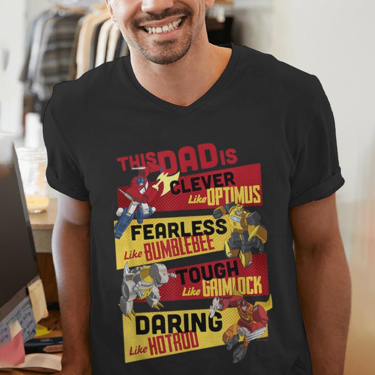 Transformers Father's Day Vintage Autobots Line Up Dad Is Men's V-Neck T-Shirt