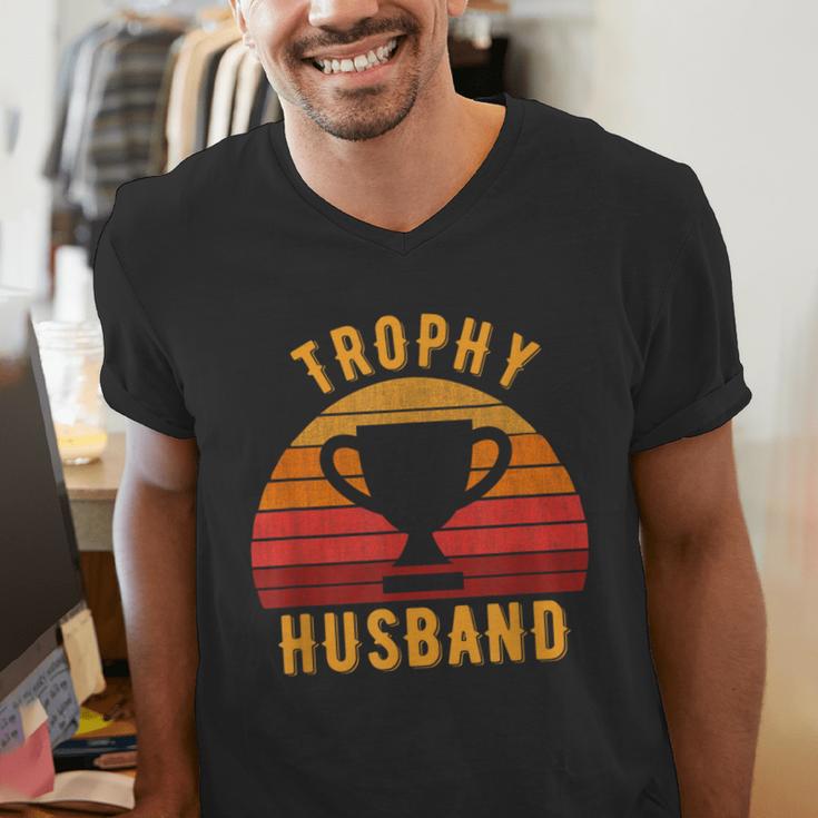 Trophy Husband For Cool Father Or Dad Men's V-Neck T-Shirt Trophy Husband For Cool Father Or Dad Men's V-Neck T-Shirt