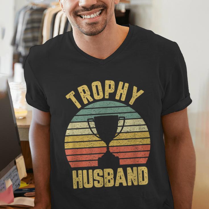 Trophy Husband For Cool Father Or Dad Men's V-Neck T-Shirt Trophy Husband For Cool Father Or Dad Men's V-Neck T-Shirt