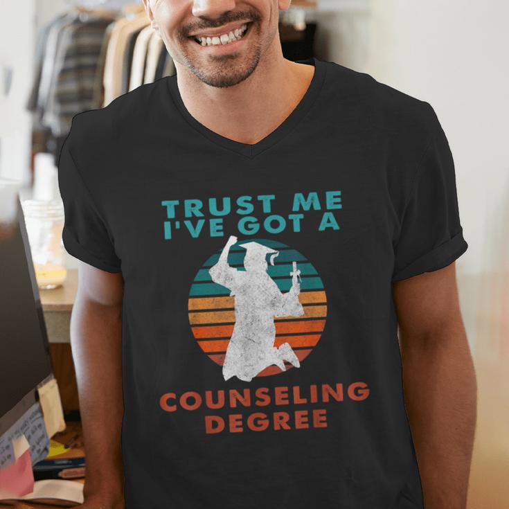 Trust Me I'Ve Got A Counseling Degree College Graduation Men's V-Neck T-Shirt