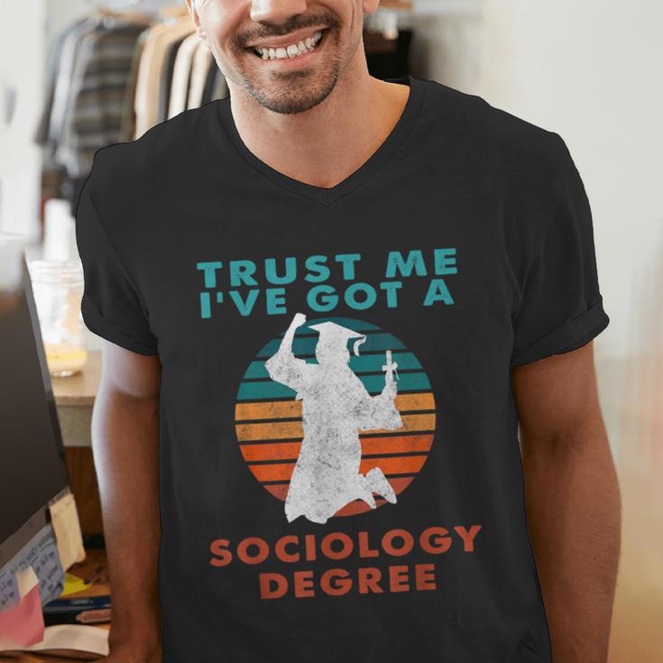 Trust Me I'Ve Got A Sociology Degree College Graduation Men's V-Neck T-Shirt