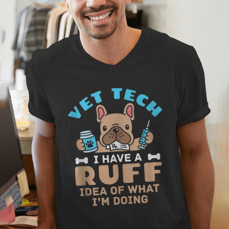 Vet Tech Veterinary Technician Graduation Ruff Idea Men's V-Neck T-Shirt