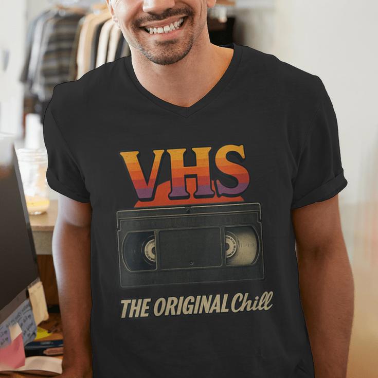 VHS Tape Nostalgia Old School Technology Humor Men's V-Neck T-Shirt