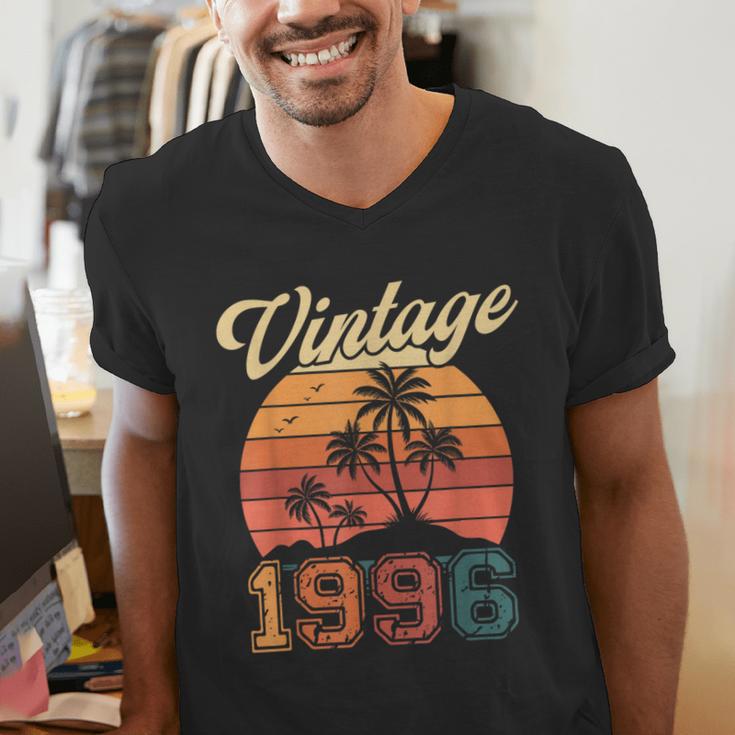 Vintage 1996 Retro Sunset Nostalgia 90s 30th Birthday Men's V-Neck T-Shirt