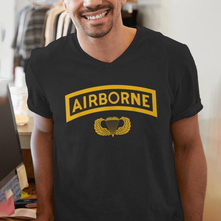Vintage Airborne Veteran Paratrooper For Men Dad T-Shirt Men's V-Neck T-Shirt Vintage Airborne Veteran Paratrooper For Men Dad T-Shirt Men's V-Neck T-Shirt