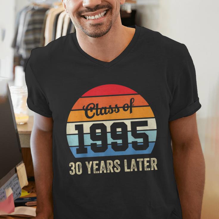 Vintage Class Of 1995 30 Years Later Reunion 30th Graduation Men's V-Neck T-Shirt