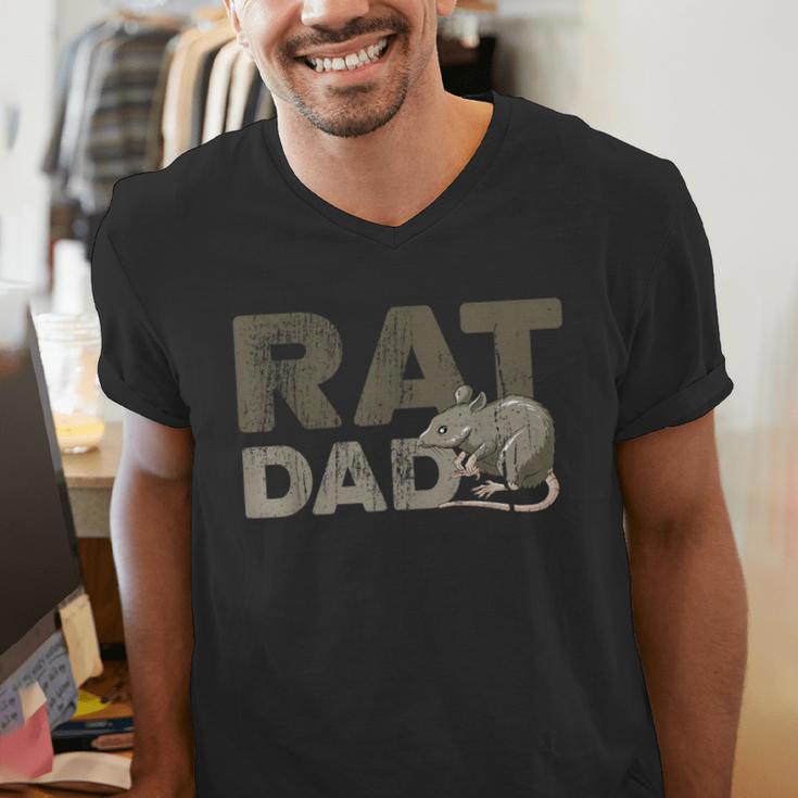 Vintage Distressed Rat Dad Men's V-Neck T-Shirt