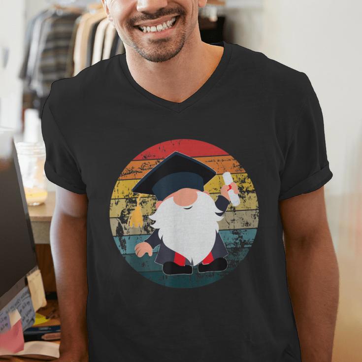 Vintage Graduation Gnome Men's V-Neck T-Shirt