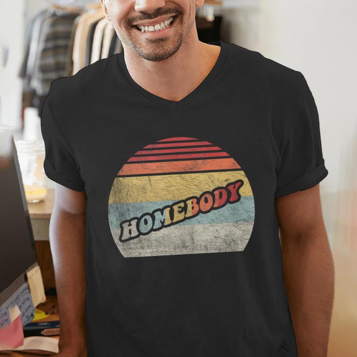 Vintage Homebody Shirt Stay At Home Quarantine Introvert Men's V-Neck T-Shirt