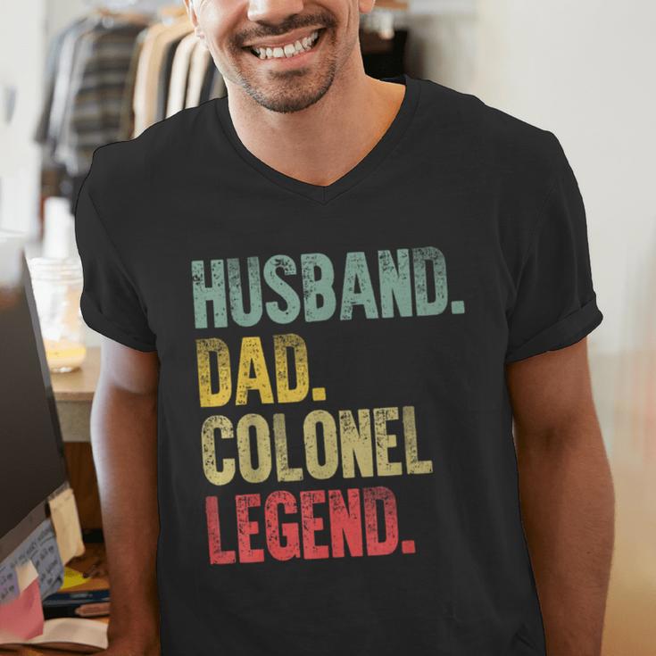Vintage Husband Dad Colonel Legend Retro T-Shirt Men's V-Neck T-Shirt Vintage Husband Dad Colonel Legend Retro T-Shirt Men's V-Neck T-Shirt