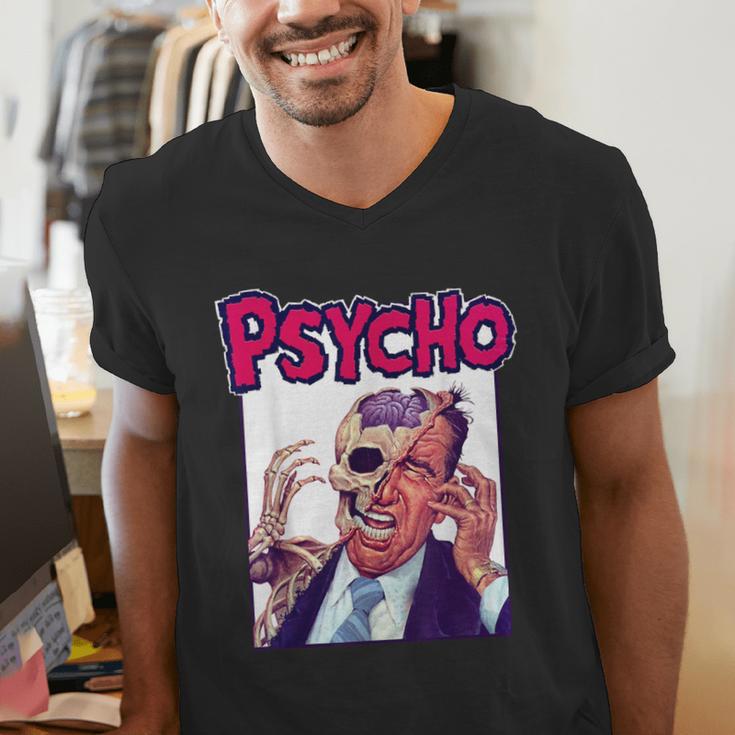 Vintage Movie Horror Poster Comic Book Graphic Film Night Men's V-Neck T-Shirt