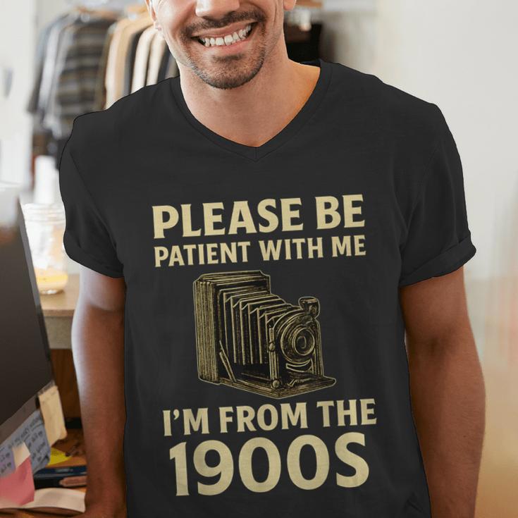 Vintage Please Be Patient With Me I'm From The 1900s Camera Men's V-Neck T-Shirt
