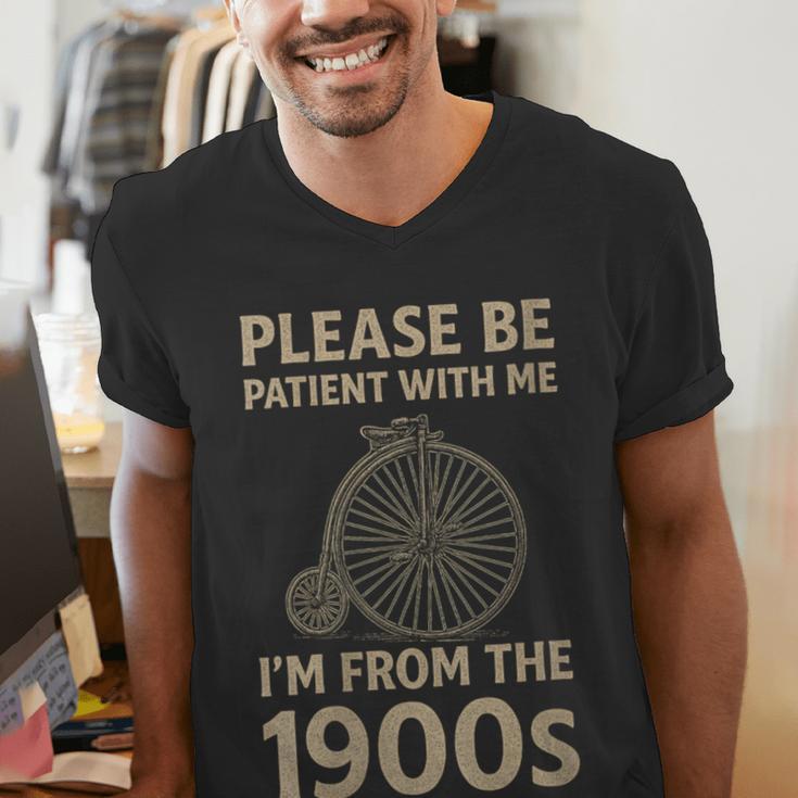 Vintage Please Be Patient With Me I'm From The 1900s Cycle Men's V-Neck T-Shirt Vintage Please Be Patient With Me I'm From The 1900s Cycle Men's V-Neck T-Shirt