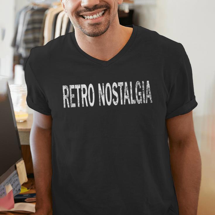 Vintage Retro Nostalgia Distressed Retro Vibes Men's V-Neck T-Shirt Vintage Retro Nostalgia Distressed Retro Vibes Men's V-Neck T-Shirt