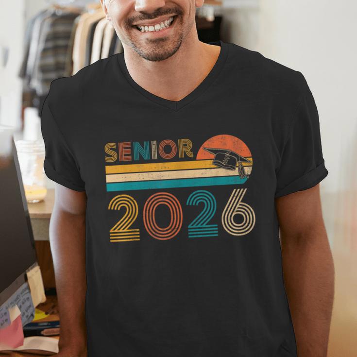 Vintage Senior 2026 Graduate Class Of 2026 Graduation Grad Men's V-Neck T-Shirt
