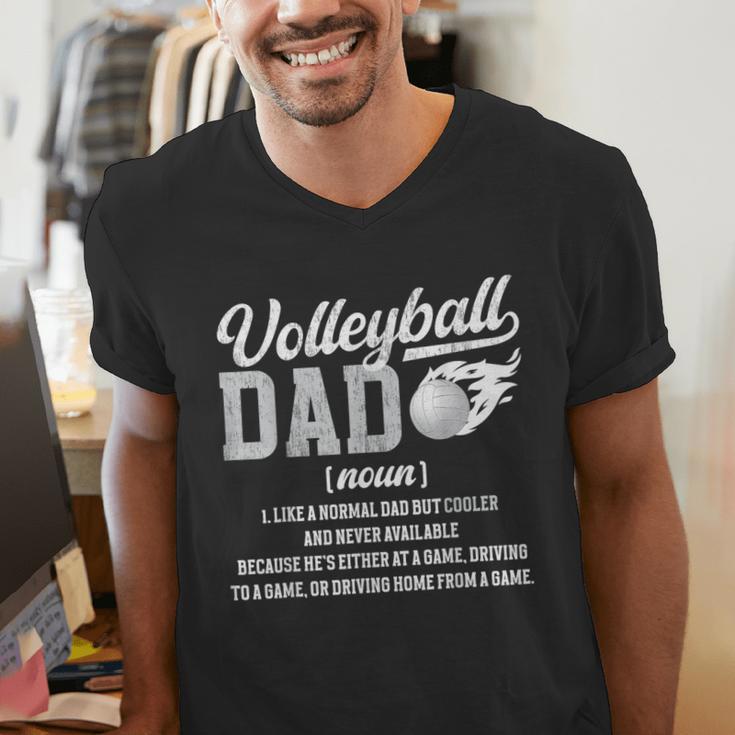 Volleyball Dad Definition Dad Of A Volleyball Player Father Men's V-Neck T-Shirt