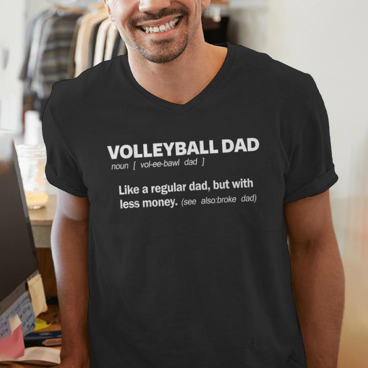 Volleyball Dad For Men Definition Father Of Players Men's V-Neck T-Shirt