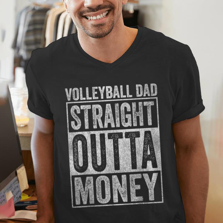 Volleyball Dad Straight Outta Money Men's V-Neck T-Shirt