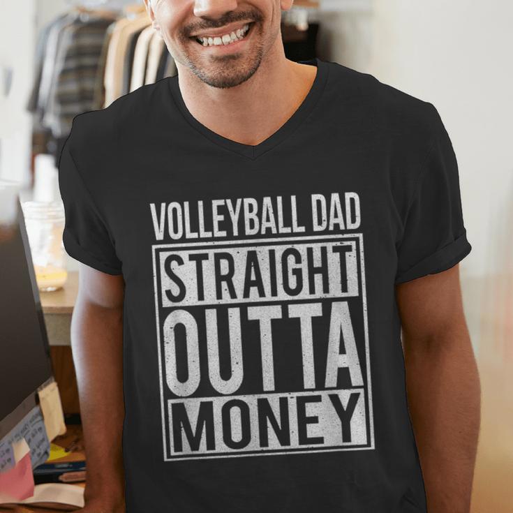 Volleyball Dad Straight Outta Money I T-Shirt Men's V-Neck T-Shirt