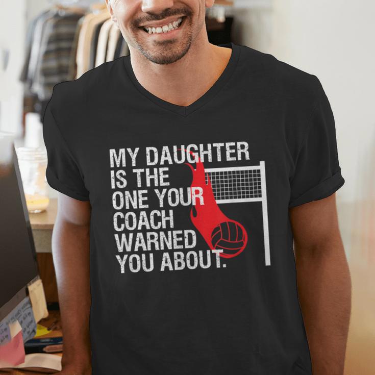 Volleyball Mom Dad Parent Shirt Daughter Player Men's V-Neck T-Shirt Volleyball Mom Dad Parent Shirt Daughter Player Men's V-Neck T-Shirt