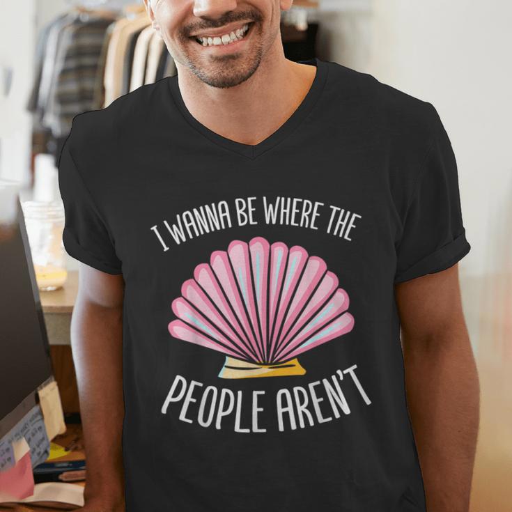 I Wanna Be Where The People Aren't Introverted Introvert Men's V-Neck T-Shirt I Wanna Be Where The People Aren't Introverted Introvert Men's V-Neck T-Shirt