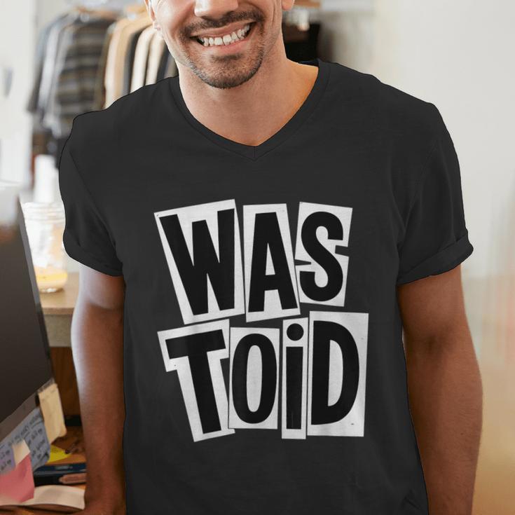 Wastoid 80s Slang Retro Teen Quote Gen X Nostalgia Men's V-Neck T-Shirt Wastoid 80s Slang Retro Teen Quote Gen X Nostalgia Men's V-Neck T-Shirt