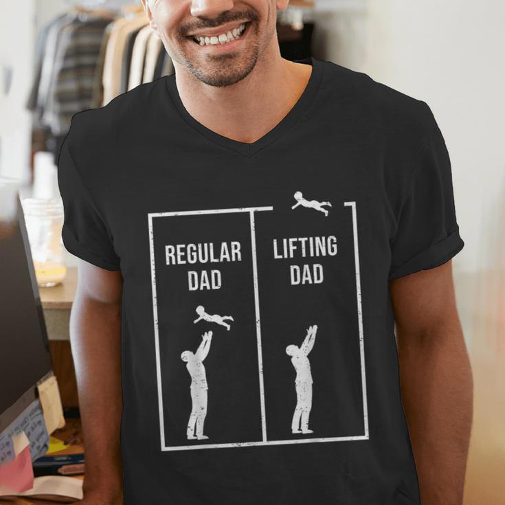 Weightlifting Workout Fitness Father Gym I Lifting Dad Men's V-Neck T-Shirt