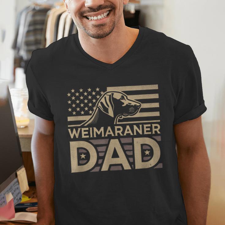 Weimaraners Lover & Weimaraner Shirts Weimaraner Dad -Adults -Kids - Small Short Sleeve V-Neck Polyester Casual Humorous Lover All Seasons Men's V-Neck T-Shirt
