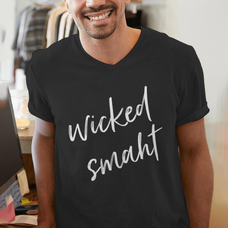 Wicked Smaht Boston Accent Graduation Men's V-Neck T-Shirt
