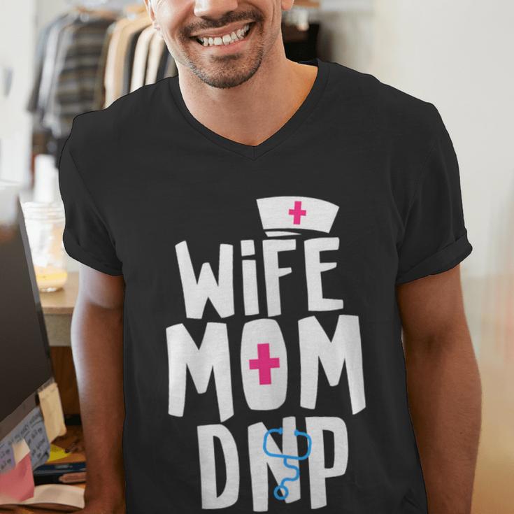 Wife Mom DNP Doctor Of Nursing Practice Graduation Men's V-Neck T-Shirt