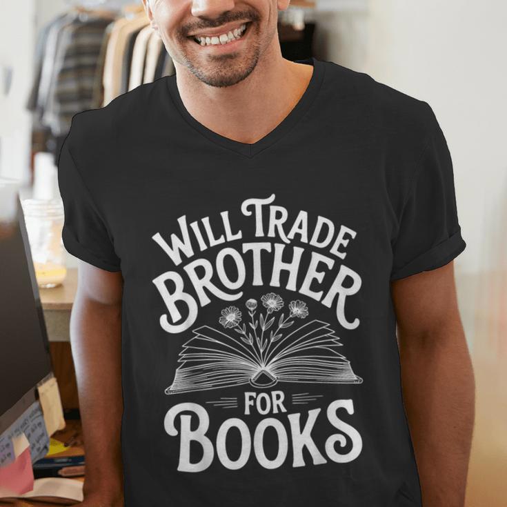 Will Trade Brother For Books Men's V-Neck T-Shirt Will Trade Brother For Books Men's V-Neck T-Shirt