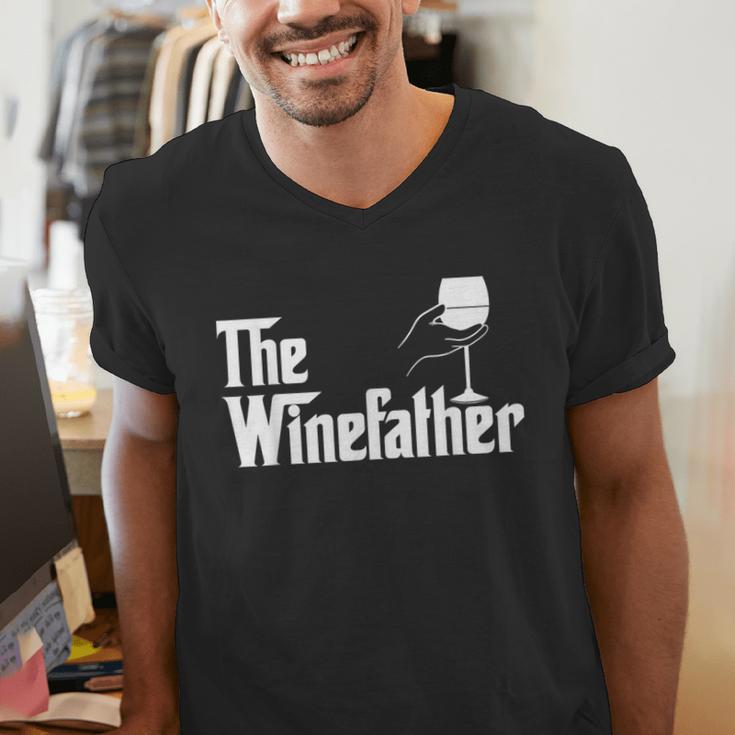 Winefather Wine Dad Dad Red Wine Wine Men's V-Neck T-Shirt