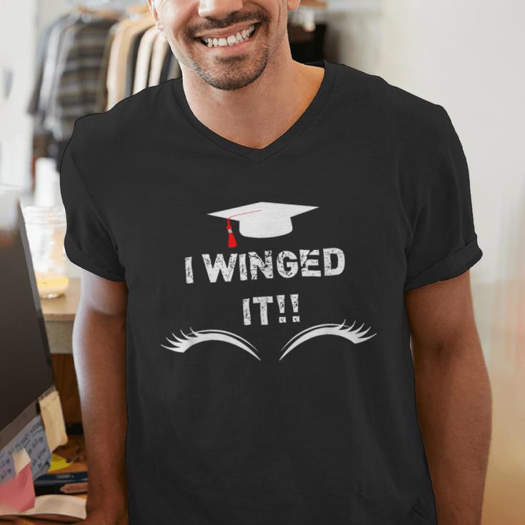 I Winged It Cosmetology Graduation Men's V-Neck T-Shirt