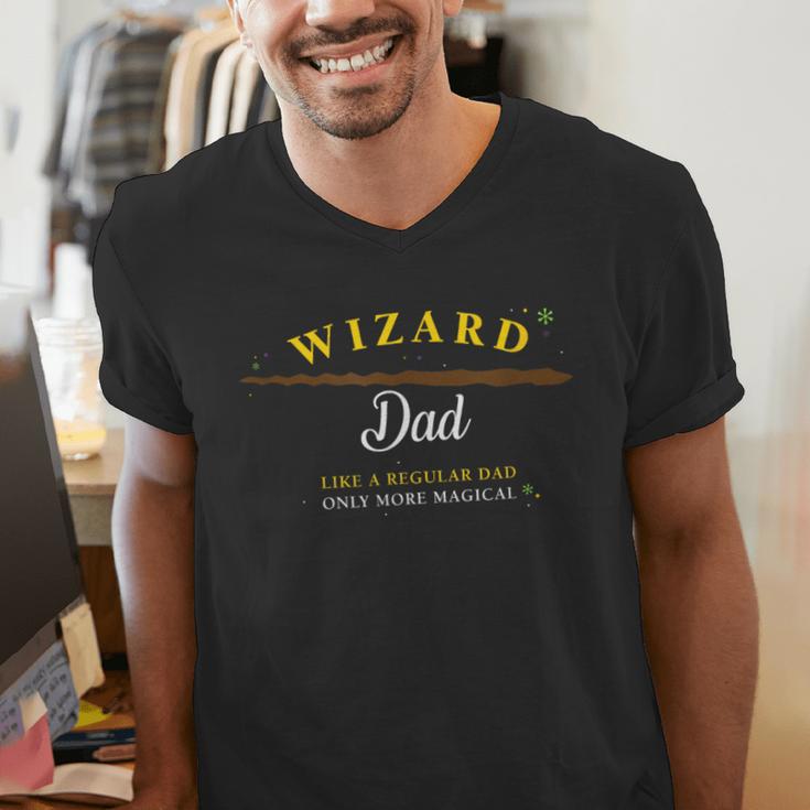 Wizard Dad Shirt Cute Magical Men's V-Neck T-Shirt