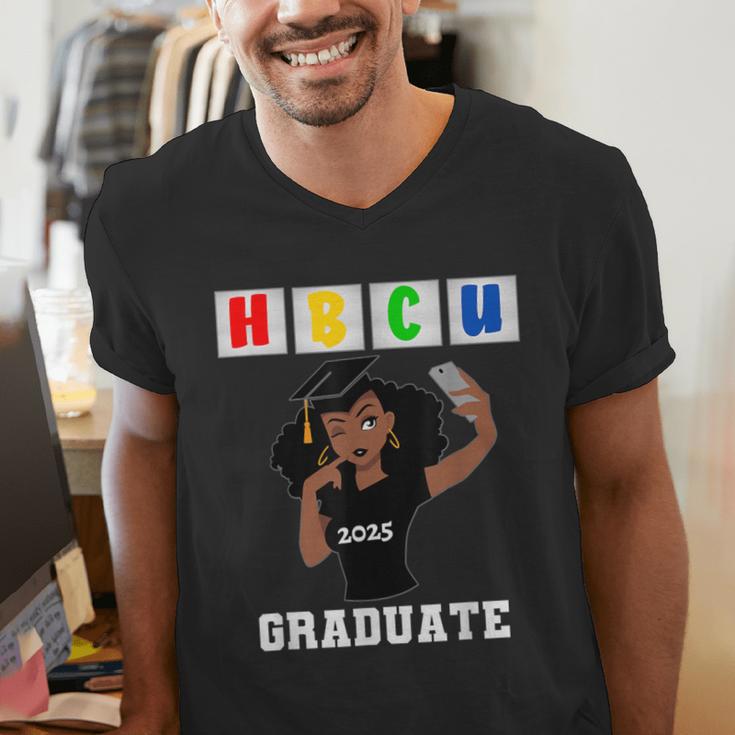 Women HBCU Grad 2025 College Graduation Apparel Men's V-Neck T-Shirt