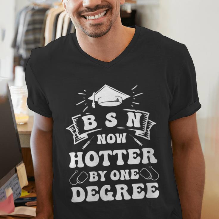 Women's Groovy Nurse BSN Now Hotter By One Degree Graduation BSN RN Men's V-Neck T-Shirt
