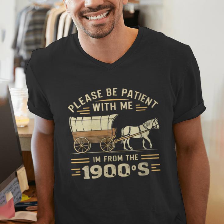 Women's Please Be Patient With Me I'm From The 1900s Vintage Men's V-Neck T-Shirt Women's Please Be Patient With Me I'm From The 1900s Vintage Men's V-Neck T-Shirt