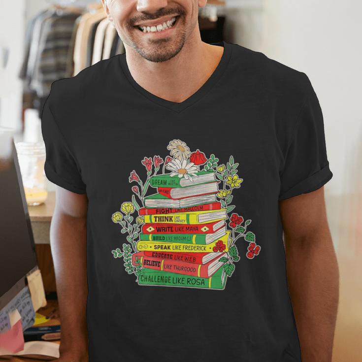 Women's History Month Black History Shirts Book Lover Teacher Men's V-Neck T-Shirt Women's History Month Black History Shirts Book Lover Teacher Men's V-Neck T-Shirt