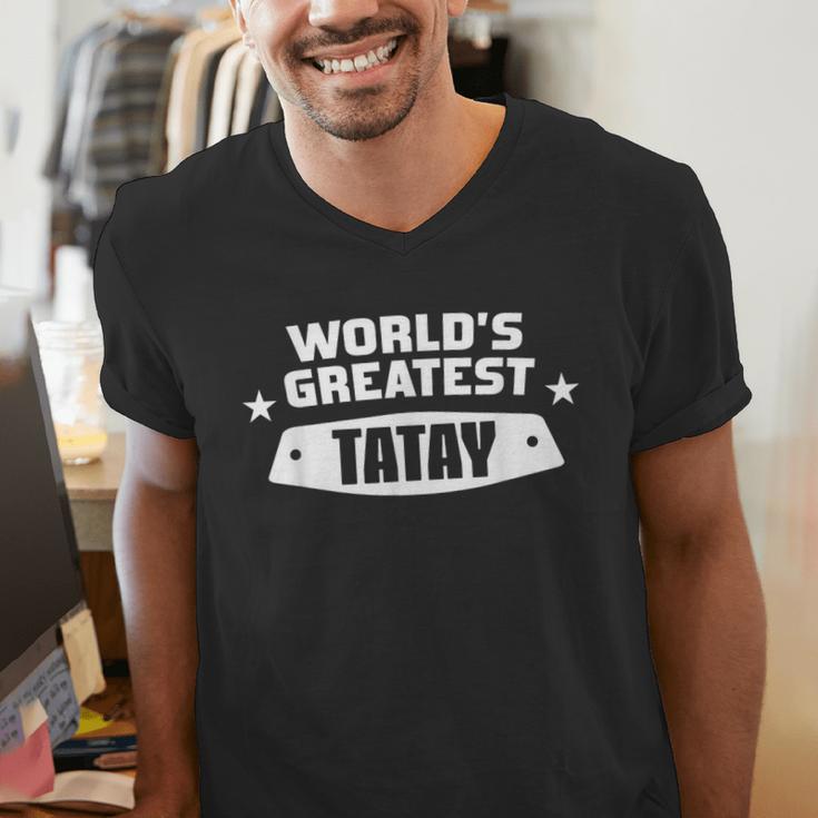 World's Greatest Tatay Shirt Filipino Dad Men's V-Neck T-Shirt
