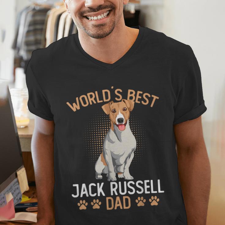 World´s Best Jack Russell Terrier Dad Dog Owner Men Men's V-Neck T-Shirt World´s Best Jack Russell Terrier Dad Dog Owner Men Men's V-Neck T-Shirt