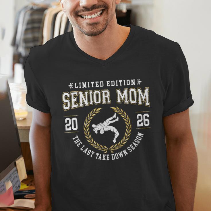 Wrestling Senior Mom The Final Match 2026 Graduation Men's V-Neck T-Shirt