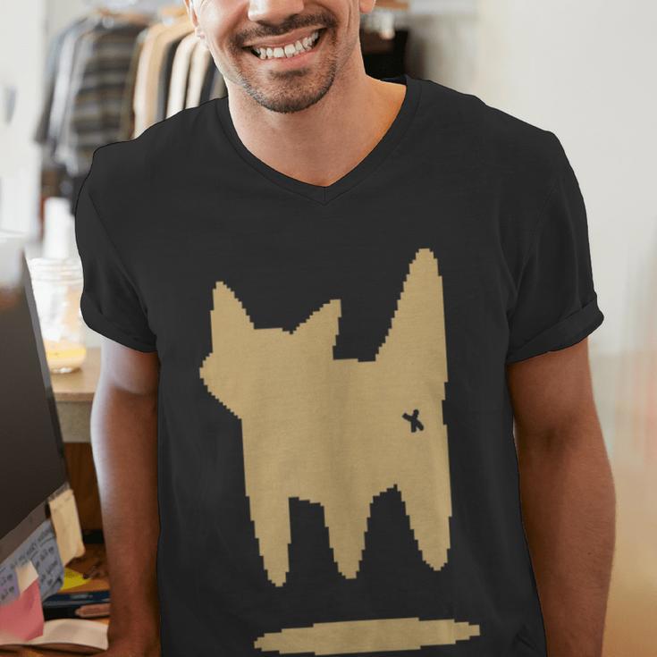 Yk2 Cat With Tomboy Tail 90s Nostalgia Downtown Indie Men's V-Neck T-Shirt Yk2 Cat With Tomboy Tail 90s Nostalgia Downtown Indie Men's V-Neck T-Shirt