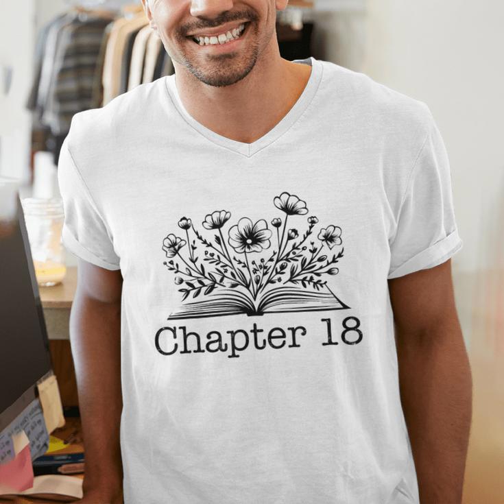 18th Birthday Chapter 18 Reading Book Lover 18 Year Old Men's V-Neck T-Shirt